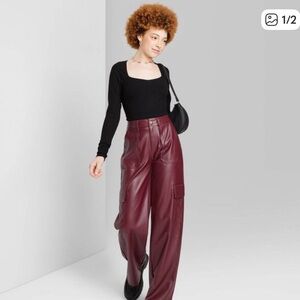 Wild Fable Cargo Leather Pants